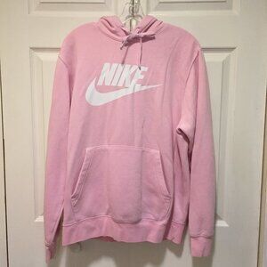 Nike Men's Club Fleece Graphic Pullover Hoodie BV2973-663 Pink White M